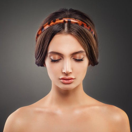 Banda para el cabello de plástico dentado para hombres mujeres (0,5 cm, 3 colores, 6 piezas/juego) - Imagen 3 de 12