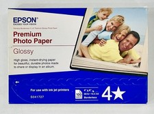 Epson Premium Photo Paper - Glossy Borderless - 4" x 6" - 100 Sheets