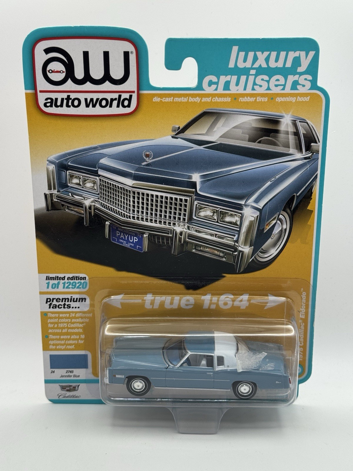 Auto World Luxury Cruisers 1975 Cadillac Eldorado - 1:64 Diecast (READ)