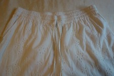 Damen Hose Primark weiß Gr. XL mit Lochstickerei neu 100 % Baumwolle