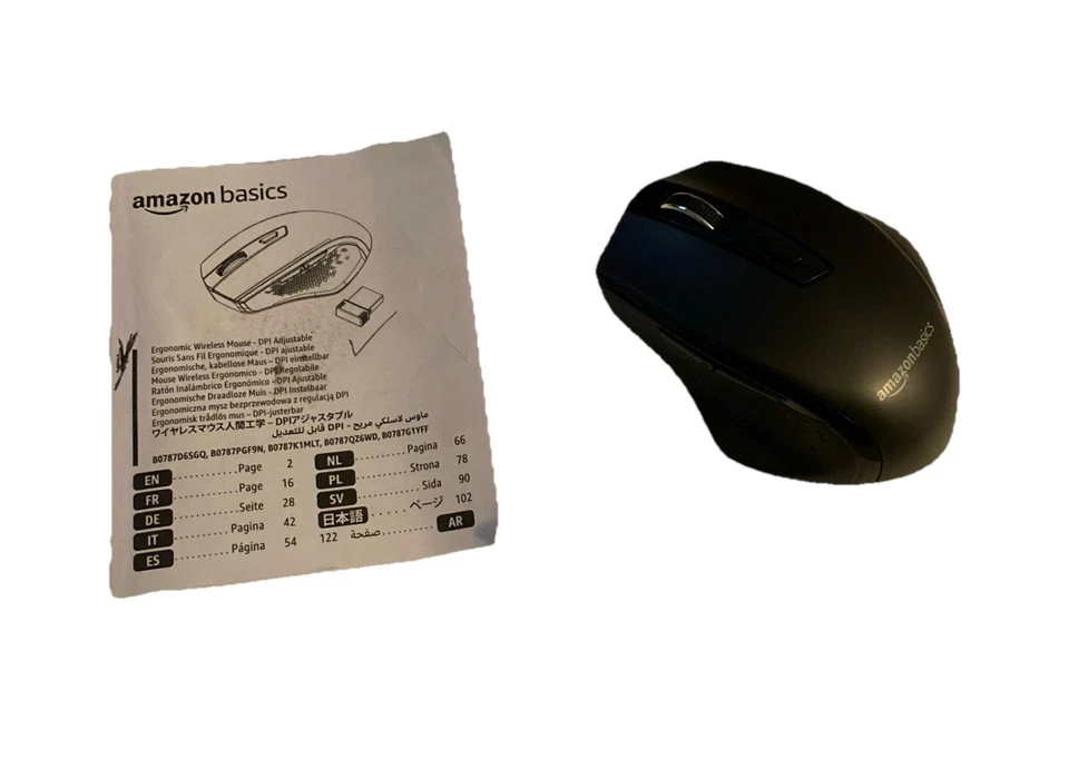 Ergonomic Wireless Computer Mouse, Amazon Basics Ergonomic, 2.4 GHz Optical - Image 2 of 3