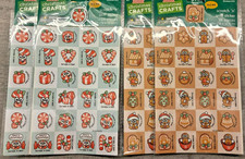 4x Christmas Crafts Scratch 'n' Sniff Stickers Set - Peppermint  Gingerbread