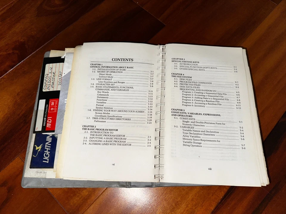 De colección COMPAQ BASIC Versión 2 Manuales + Disquetes 5.25" MS-DOS 2.12 Foto 3 de 4