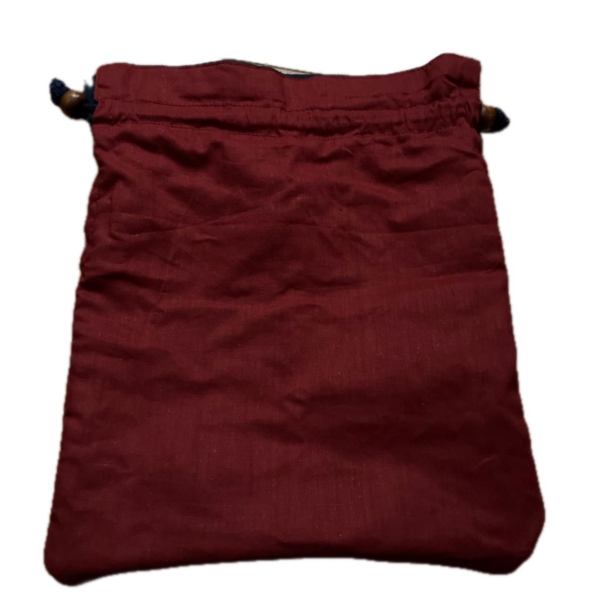 Japanese pattern patchwork sashiko drawstring bag - image 3