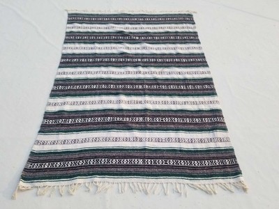 Vintage Handgeknüpft Traditionell Bild Mehrfarbig Kelim Teppich Carpet 181x129cms