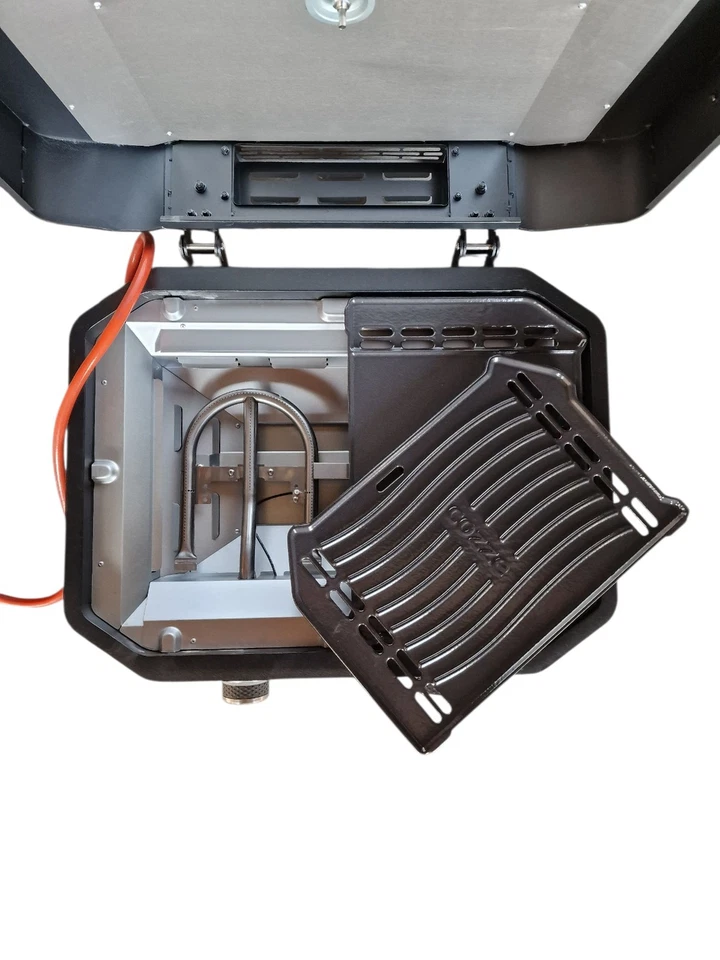 Cozze Gas Plancha 600 Grill mit Deckel, 2 Brenner, Gusseisenplatten, Thermometer - Bild 2 von 4