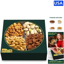 Luxurious Holiday Nut Gift Basket:  Assortment of Gourmet Delights