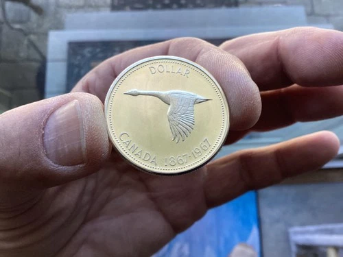 1967 Canada Silver $1 Dollar Coin AU