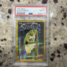 1996 Topps Finest Refractor #133 Scottie Pippen Chicago Bulls HOF PSA 8 NM-MT
