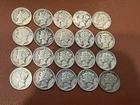 20 x Silver Mercury Dime Lot  VG / F / XF Silver Dimes