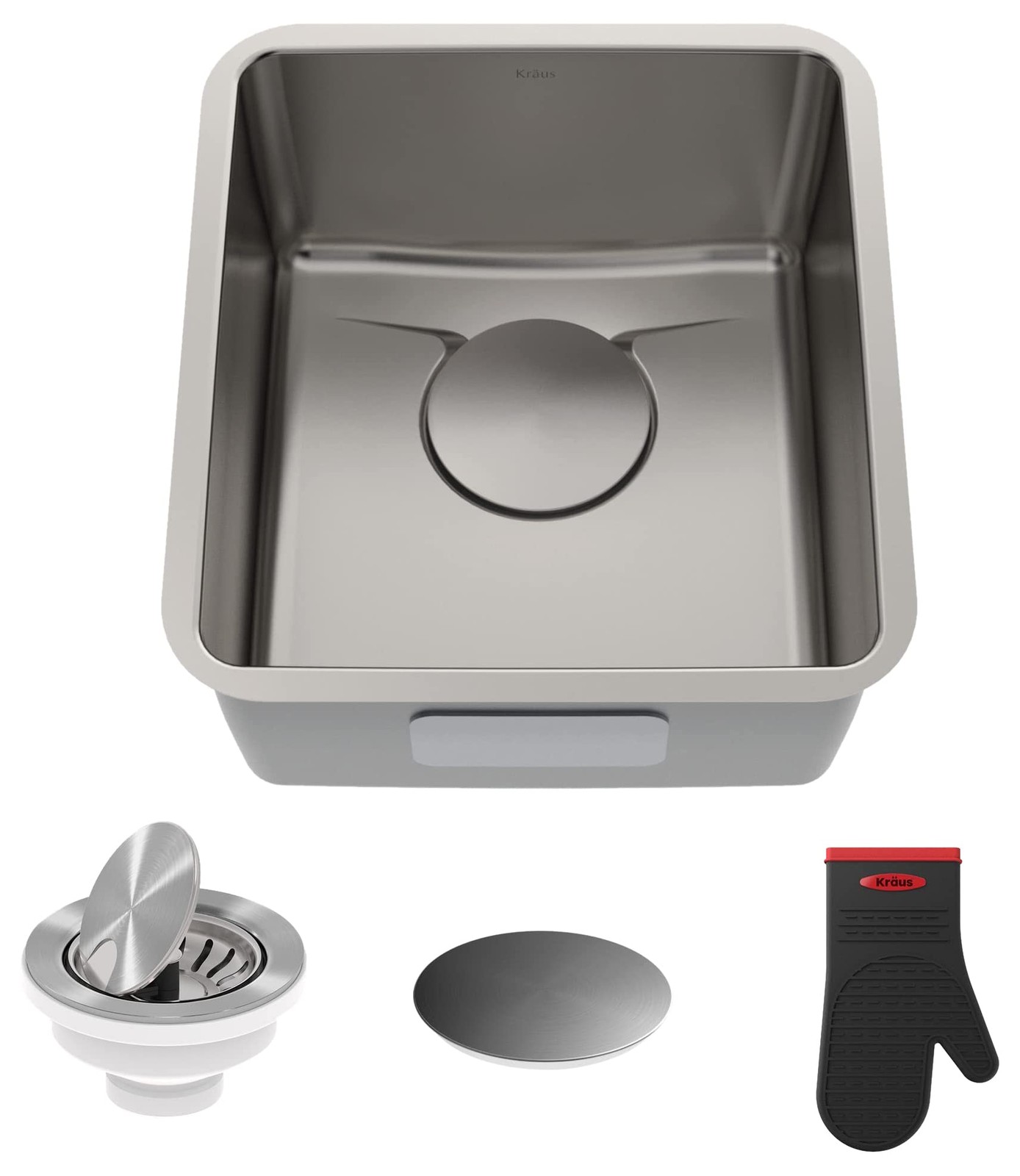 KRAUS Dex 17-Inch Undermount Single Bowl TRU16 Gauge Stainless Steel Kitchen ...