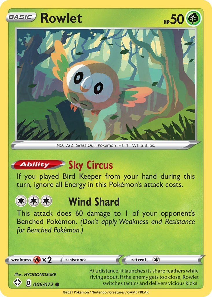 LP - Rowlet SHF - 006/072 Shining Fates