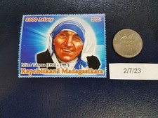 Mother Teresa Albanian-Indian nun 2012 Repoblikan'i Madagasikara Stamp