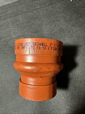 2  X 1 1/2  Grinnell Grooved Concentric Reducer #72854 Fig. 350 Painted Pipe