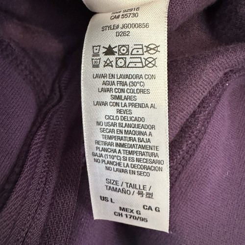 Juicy Couture Hoodie Women Large Purple Y2k Velour Zip Up Rhinestone Crown Logo - Picture 10 of 10