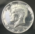 1969-S Kennedy Half Dollar Direct From Proof Set- 40% Silver!