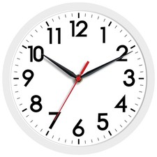 Wall Clock, Modern Small Wall Clocks Battery Operated 8 Inch, Silent Non-Ticking