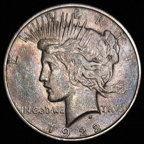 1922 $1 Peace Silver Dollar  Philadelphia Mint  VF/XF