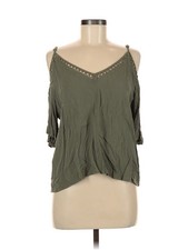 Cotton On Women Green 3/4 Sleeve Top M