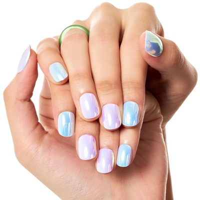 GLAMERMAID Press on Nails Extra 0.03 Fl Oz (Pack of 24), Ethereal Elegance 