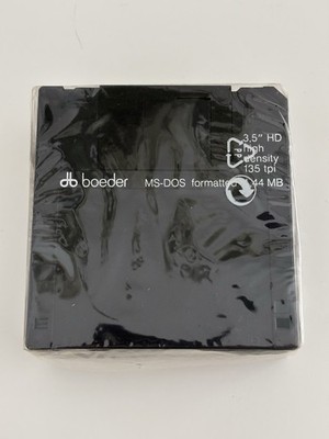 10x Boeder MS-DOS 1,44 MB Disketten 3,5 HD schwarz neu sealed 
