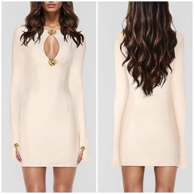 NWT Atoir The Joni Dress Butter Cream Rose Embellishments Sz 10