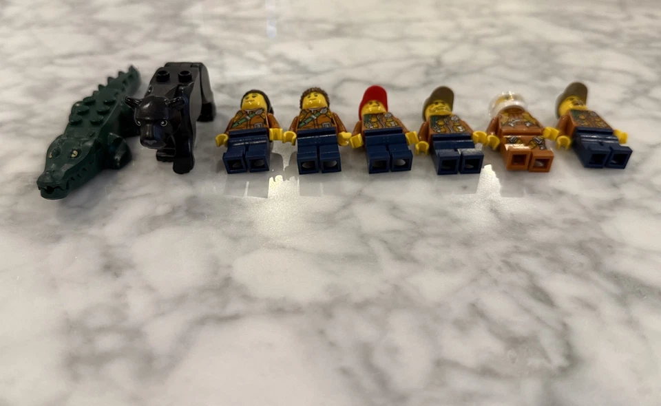 Lote de minifiguras LEGO | Exploradores de la selva - Minifiguras y animales, juegos 60158/60159 Foto 3 de 4