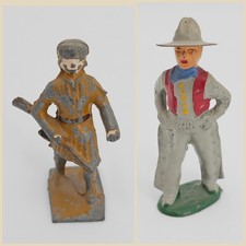 Vtg Lead Soldier  Cowboy Figure Toys Barclay  Unbranded Lot