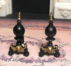 Fireplace Andirons ~ 1:12 scale ~ Falcon ~ Dollhouse Miniature   Accessories