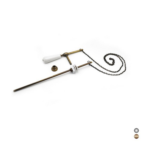 KIT ASTA CATENELLA PER CASSETTA ALTA ANTICHIZZATA Cromo