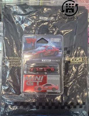 Mini GT Nissan R32 Red Chrome w/ Carbon Fiber Hood IMX 2025 #1858 & XL T-Shirt