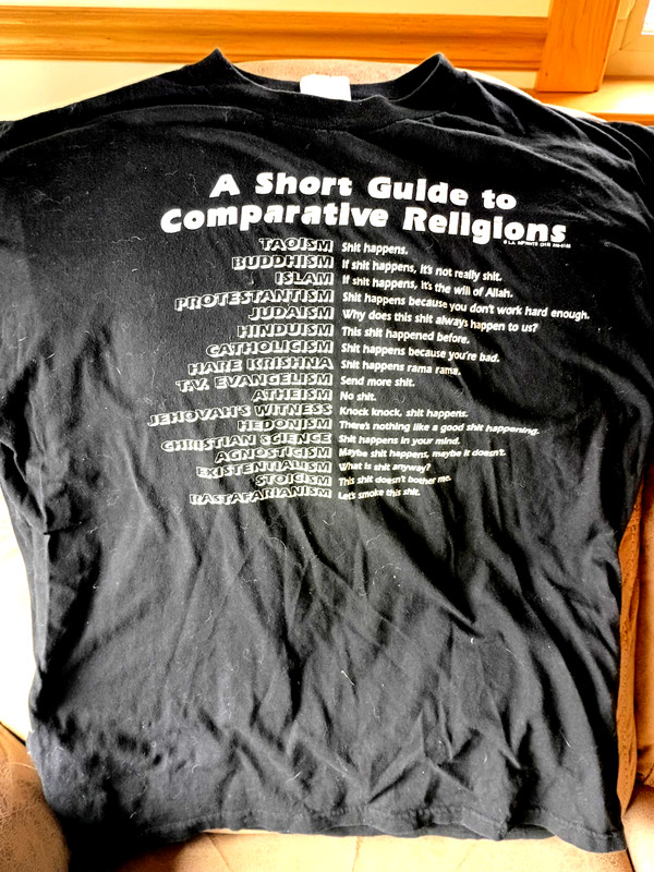 A Short Guide to Comparative Religions t shirt Black XXL humorous L.A. Imprints