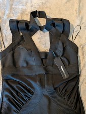 Fashion Nova Bandage Mini Dress Black XL Strappy Sleeveless Zipper Accent