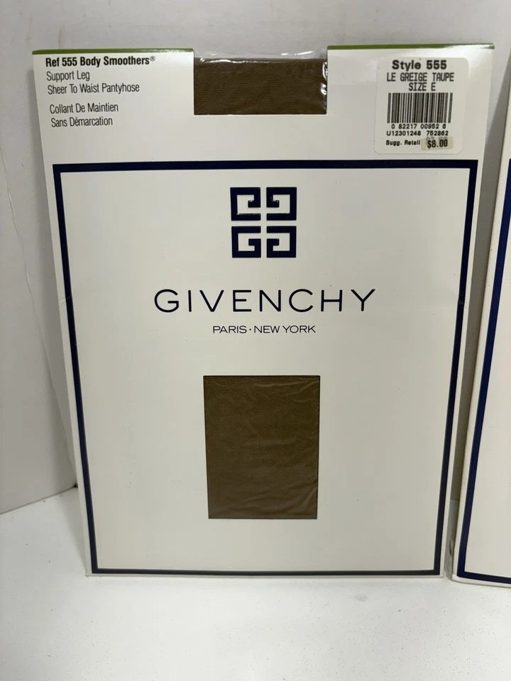 纪梵希 Hosiery 555 批量 2 件身体平滑器 灰色灰褐色 尺寸 E 腿支撑 90 年代 — 第 2/4 张图片