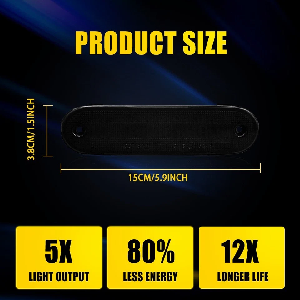 Par de pisca-pisca dianteiro LED luz marcador lateral para 1990-2005 Mazda Miata MX-5 - Imagem 3 de 4