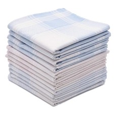 Soft Cotton Handkerchiefs for Men with Elegant Pattern in Assorted Color, 16 ...