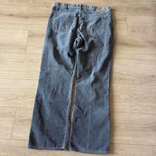 Vintage 80s 90s Levi's 517 Corduroy Pants Fit 36x30 Grey Bootcut Flared Wide Leg