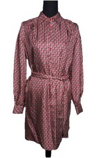 Brand NEW  Joie Geometric Razi Long Sleeve Silk Sz XS Shirt Dress Preppy Luxury