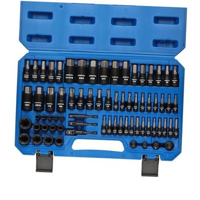  71-Piece Torx Bit & Hex Bit Socket Set, Master SAE/Metric, 1/4'', 3/8'' and 