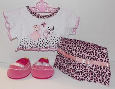 Build A Bear Clothes PINK LEOPARD PRINT Outfit with Shoes 207