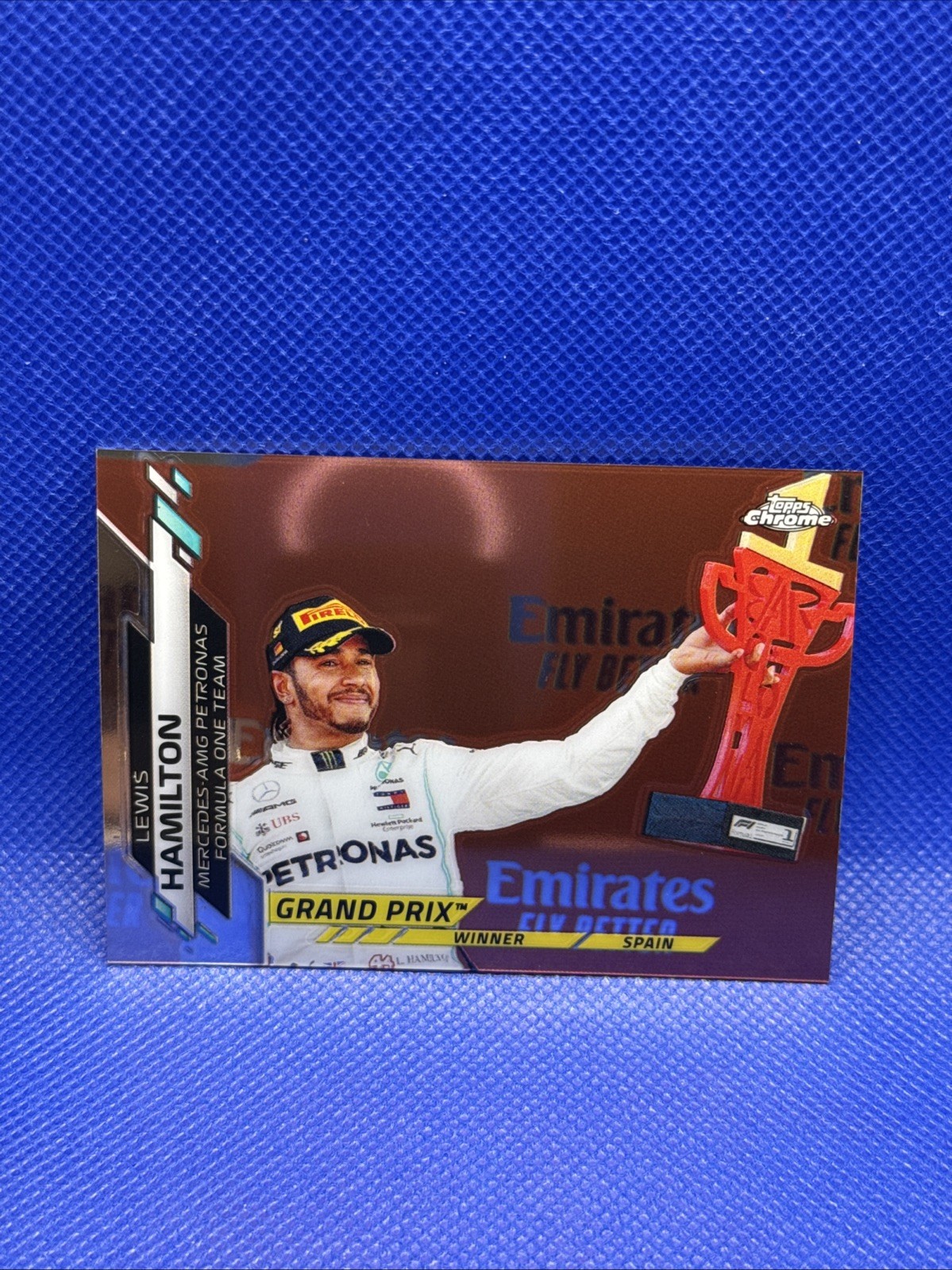 Topps F1 Fomula 1 2020 Chrome Base Lewis Hamilton Grand Prix Winner Spain 137