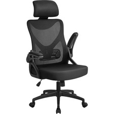 Ergonomic Office Chair High Back Desk Chair with Flip-up Armrest and Headrest