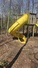Tube Slide, Spiral, Commercial Grade, Used, Good Condition, Yellow, Pickup Only