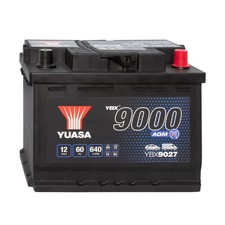 Yuasa 12V 60Ah AGM Autobatterie YBX9027 Start-Stop Starterbatterie 70Ah 80Ah 95A