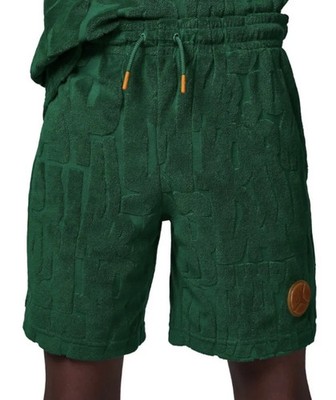 NEW Jordan Big Kids Fuel Up Cool Down Terry Shorts Pine Green 95D146-E1P SzM