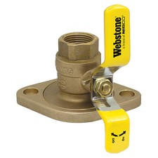 Webstone 41403 3/4" Flanged 3-Way Brass Rotating Ball Valve