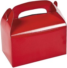 Red Paper Treat Boxes - Ideal for a kids birthday party or favor box 12-Set
