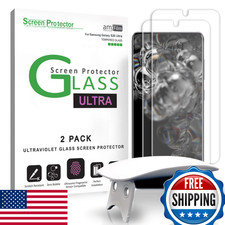 amFilm Ultra Glass Screen Protector for Galaxy S20 Ultra, 2 Pack, Tempered Glass