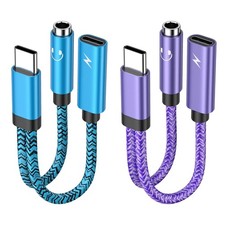 Samsung Galaxy S25 Ultra USB C to 3.5mm Audio Adapter C blue purple