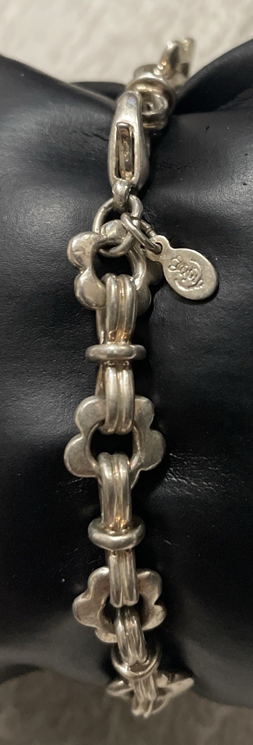 Premier Designs Bracelet Silver Toned Signed PD Crown Jewelry Tag